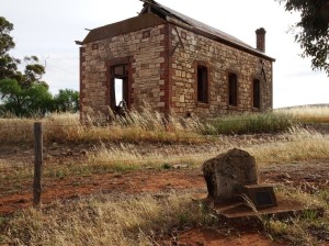 There story is told in the many ruins. Here an old school